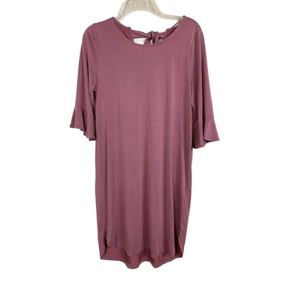 Pleione Bell‎ Sleeve Shift Dress Size M Mauve Pink - Picture 1 of 7